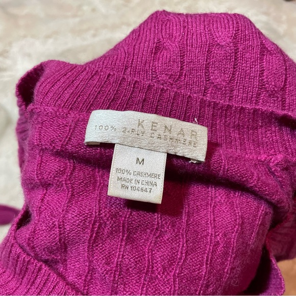 Kenar 100% 2 Ply Cashmere Mulberry Crew Neck Sweater Medium FLAWED - Picture 3 of 8
